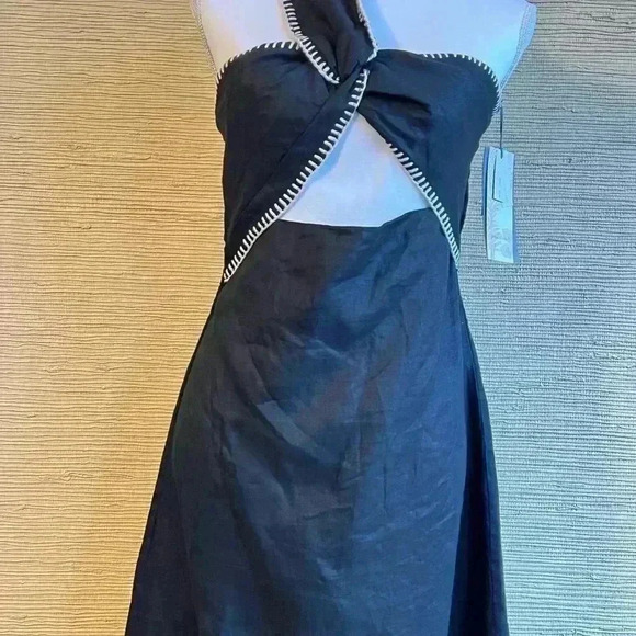 NWT! Johanna Ortiz + Pinkfilosofy Linen Tie-Back Macarena Maxi Dress - Picture 3 of 11